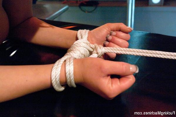 15P Katie Kox busty blonde sucked and fucked by machines in bondage