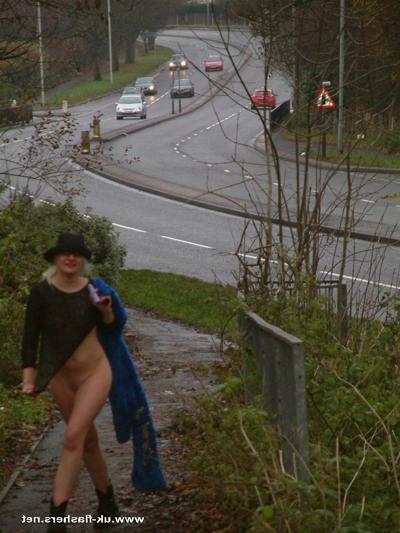 16P Blonde college babe flashing and teen Chaos in sexy teasing of busy rush hour tr