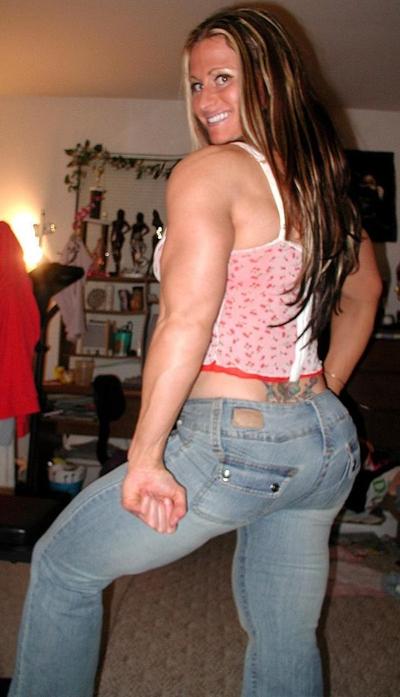 12P Beautiful Fitness girl posing sexy and showing off her rock hard