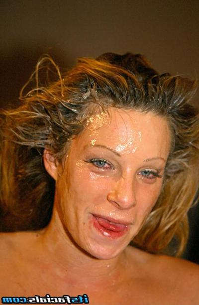 16P Facial gangbang with sperm in hot bitches