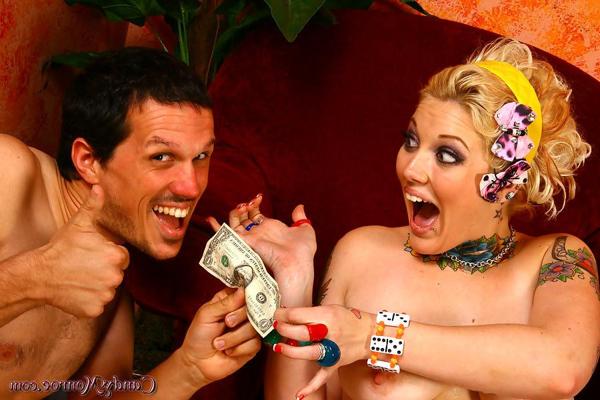 20P hottest blonde cuckold queen Candy Monroe banging a black stud
