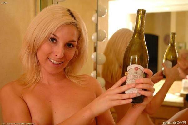 16P Babe Masturbates With Wine Bottle