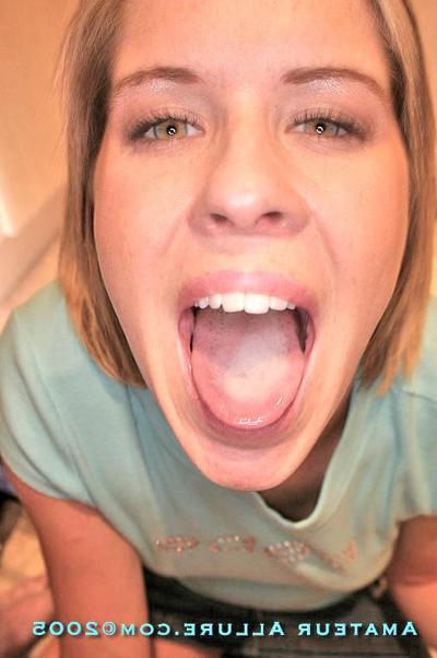 15P Chick gets a creamy mouthful of cum