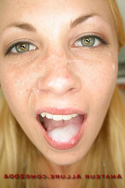 14P Petite blondie on her knees milking cock dry