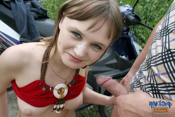 8P Guy on the motor bike badly owns slutty babe