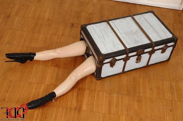 16P Latex Lucy gets taken out of her box and fucked