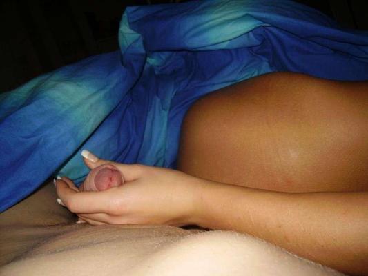 15P Horny girlfriend stroking and sucking dick