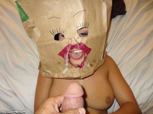 16P Amateur with a bag over the head gets fucked hard