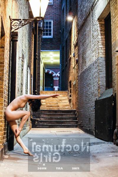 8P A girl is posing nude outdoor