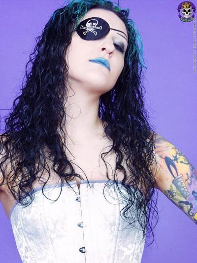 15P Gothic tattooed pirate girl with her eyepatch
