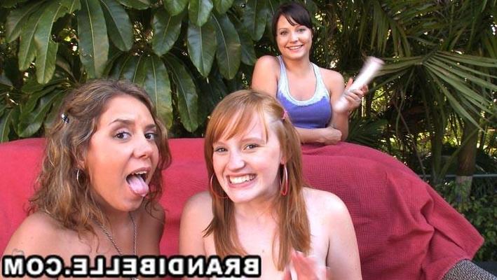 16P Brandi Belle and her friends in dildo challenge