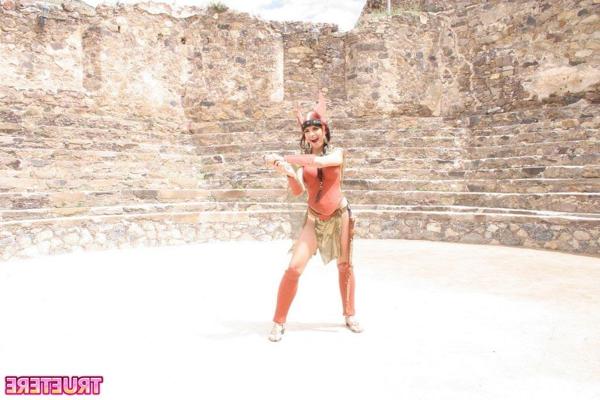 16P Teen girl in warrior costume