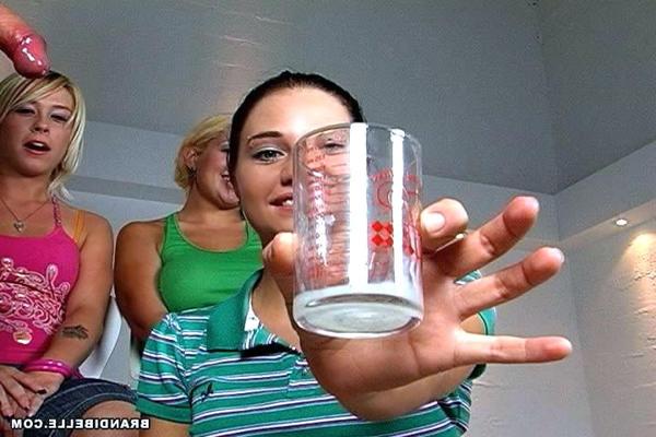 16P Brandi brings along her entourage of friends this time to give this guy a jerkin