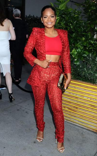 16P Christina Milian see through to nipple pokies