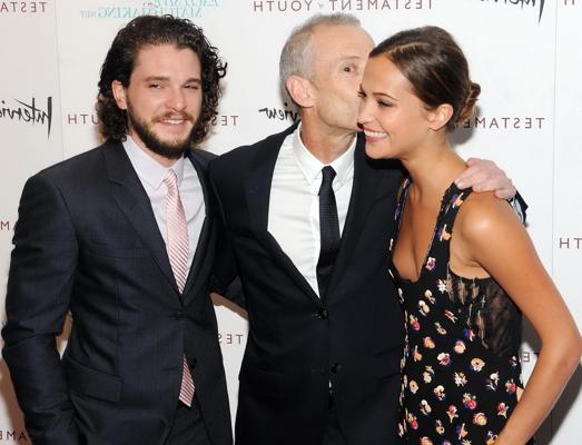 16P Alicia Vikander shows cleavage  side boob attending the Testament of Youth premi