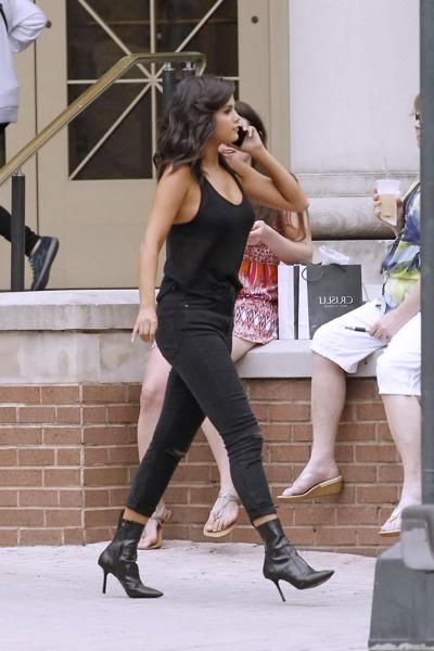 16P Selena Gomez see through to bra at The Big Short set in New Orleans
