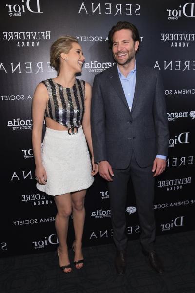16P Jennifer Lawrence busty and leggy wearing revealing mini dress at Serena screeni