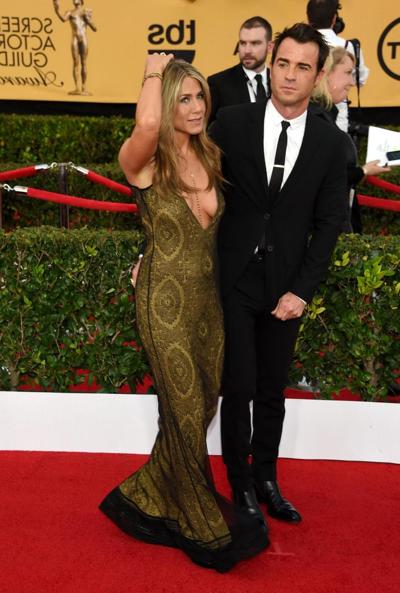 16P Jennifer Aniston showing huge cleavage at the 21st Annual Screen Actors Guild Aw