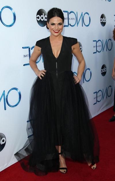 16P Lana Parrilla showing huge cleavage at Once Upon a Time season 4 screening in Ho