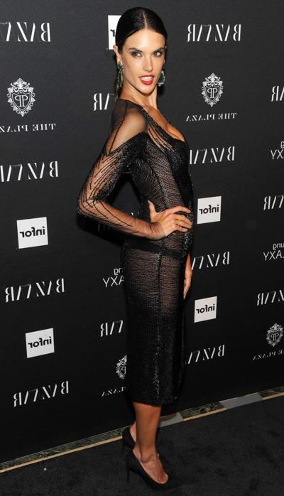 16P Alessandra Ambrosio see through to thong at Harpers BAZAAR Celebrates Icons by C