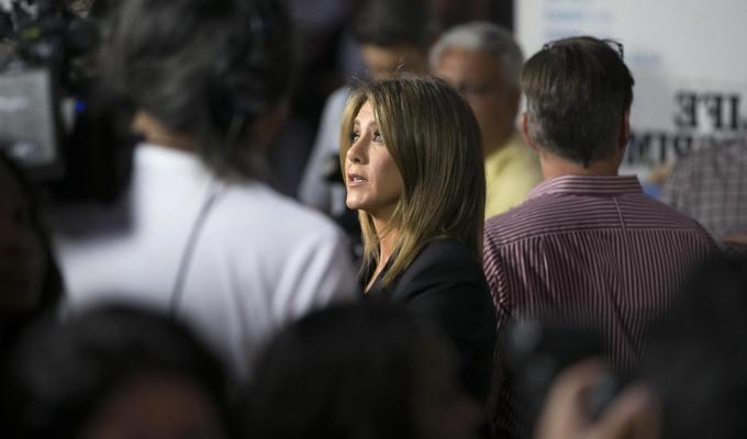 16P Jennifer Aniston pregnant and cleavy at the Life of Crime Premiere At ArcLight C