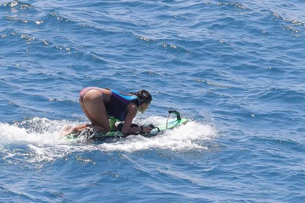 16P Nicole Scherzinger wearing skimpy colorful bikini with Lewis Hamilton on a boat 