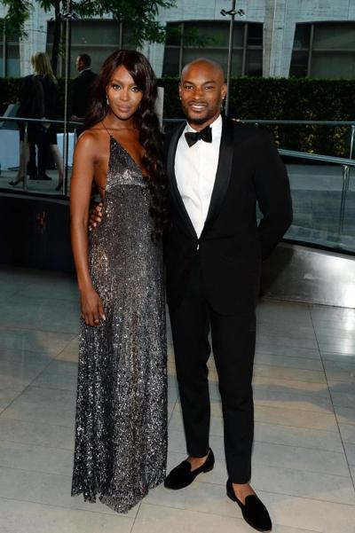 16P Naomi Campbell showing cleavage at the 2014 CFDA Fashion Awards in NYC