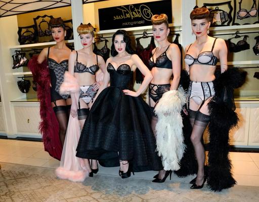 16P Dita von Teese showing huge cleavage at her lingerie line launch in NYC