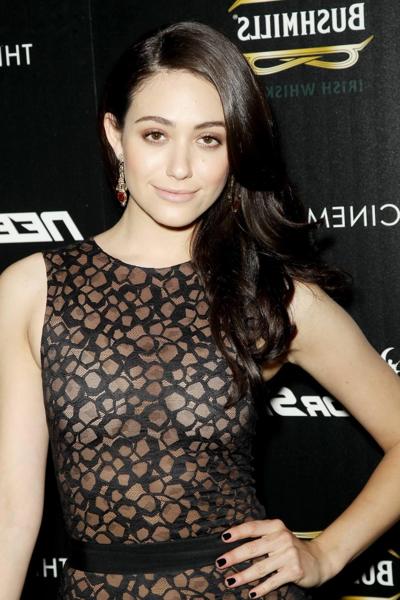 16P Emmy Rossum see-through to bra at the Need For Speed screening in New York City