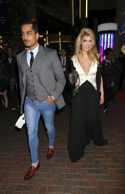 16P Amy Willerton cleavy  see through to thong at the BRIT Awards 2014 in London