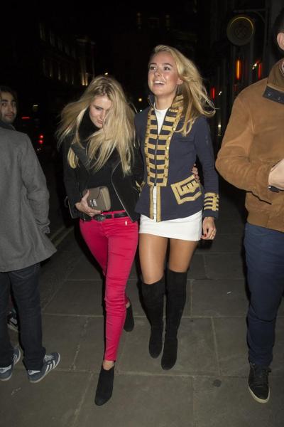 16P Kimberley Garner leggy wearing fuck-me boots on a night out at The Arts Club in 