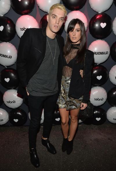 16P Shenae Grimes see-through to bra at the Glamour Hearts Tinder Party in Hollywood