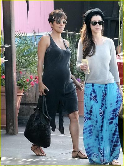 16P Halle Berry pregnant  busty out for shopping in Los Angeles