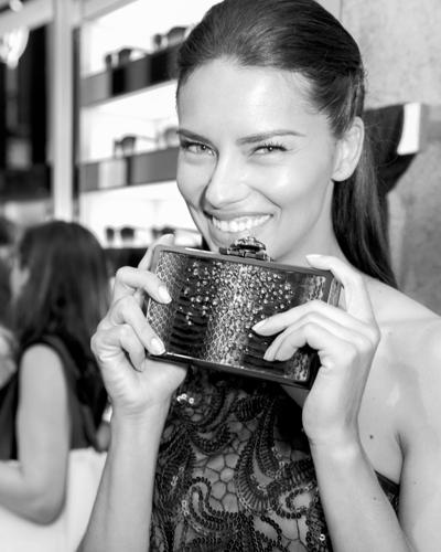 16P Adriana Lima celebrating her birthday in black transparent mini dress at the VC 