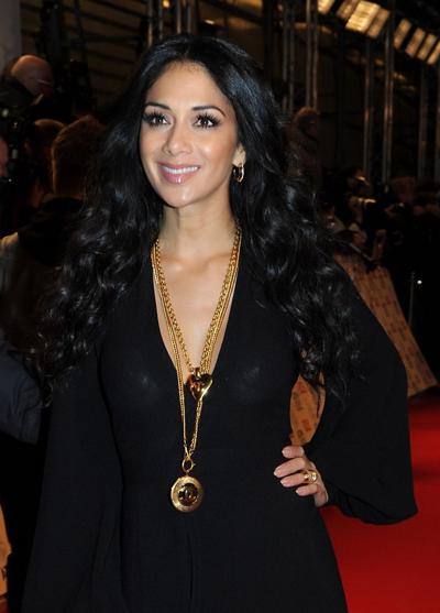 10P Nicole Scherzinger wearing a black see through dress  pasties at National Televi