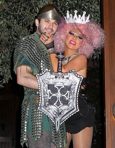 10P Christina Aguilera in fishnets  fuckme boots hosting a Halloween party at her ho