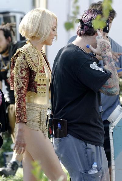 10P Mary-Louise Parker leggy  nippy wearing a golden swimsuit on 'Parental Guidance 