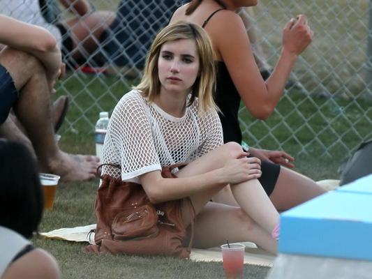 10P Emma Roberts wearing sexy outfits at Coachella Music Festival