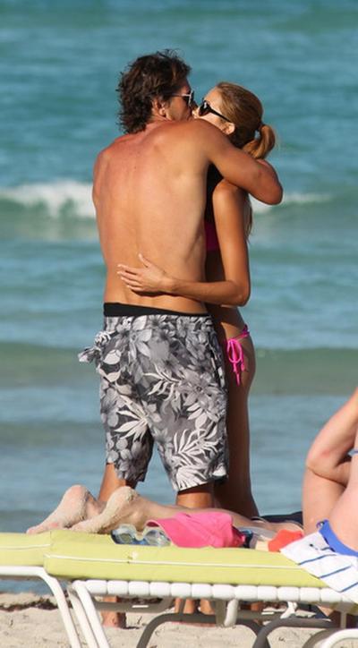 16P Lauren Stoner showing off her ass in pink thong bikini at the beach in Miami