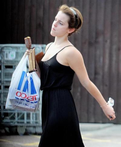 16P Emma Watson flashing her panties  showing pokies in London