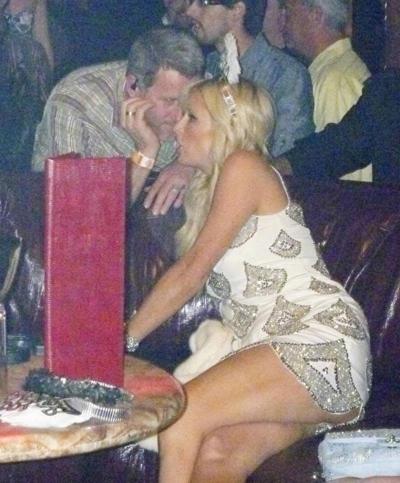 16P Paris Hilton upskirt while playing tennis