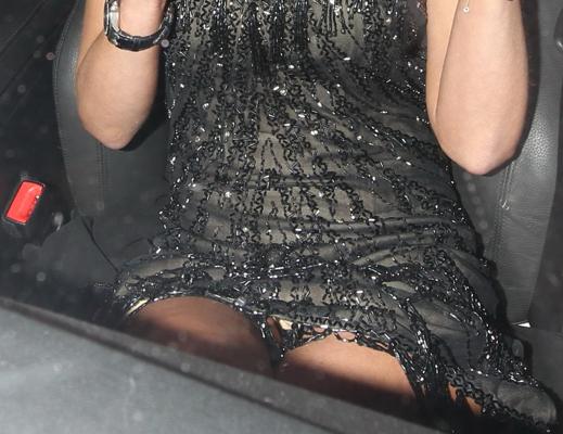 8P Tara Reid upskirt outside the Katsuya Restaurant in Hollywood
