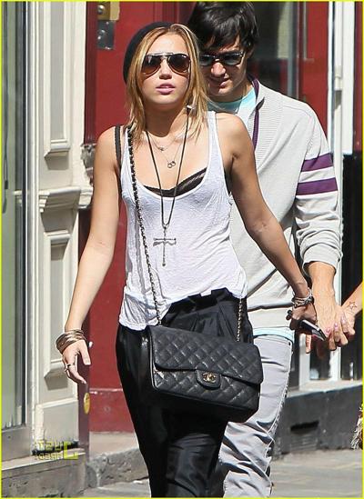 16P Miley Cyrus exposing fucking sexy body and nice tits in see thru shirt