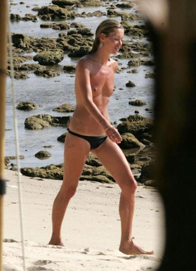 16P Kate Moss upskirt in car and very leggy in mini skirt and topless