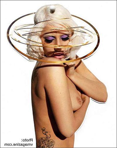 10P Lady Gaga looking very hot in some sexy photoshoot and upskirt in car and toples