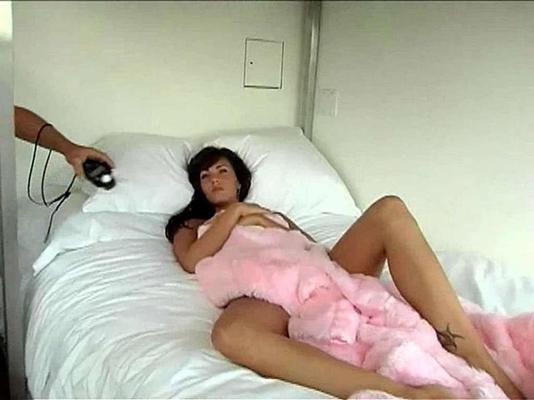 16P Megan Fox showing her nice big tits on movie set and nude in bed