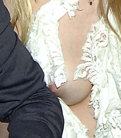 16P Mischa Barton showing fantastic boobs and sexy underwear under skirt