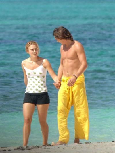 16P Keira Knightley in sexy see through wet shirt
