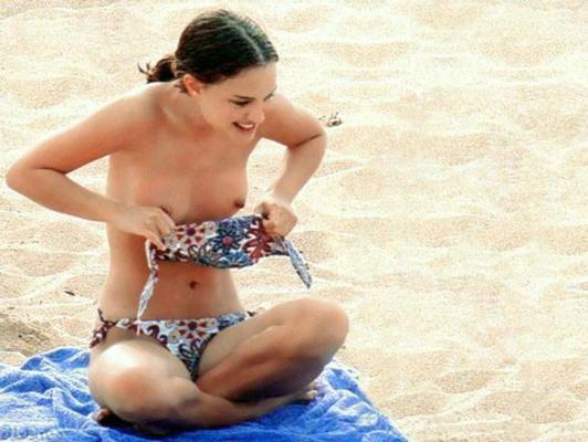 16P Natalie Portman bronze et belle jupe haute