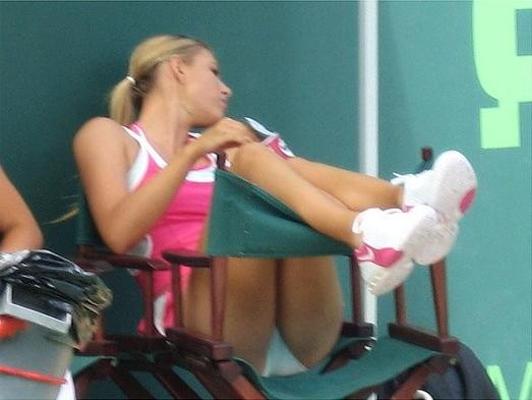 16P maria sharapova shows camelto and panties in many upskirts